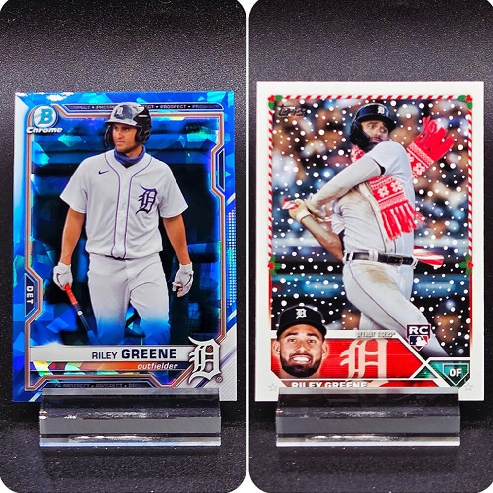 Riley Greene Bowman Chrome Sapphire Holiday SSP RC Detroit Tigers Star Rookie